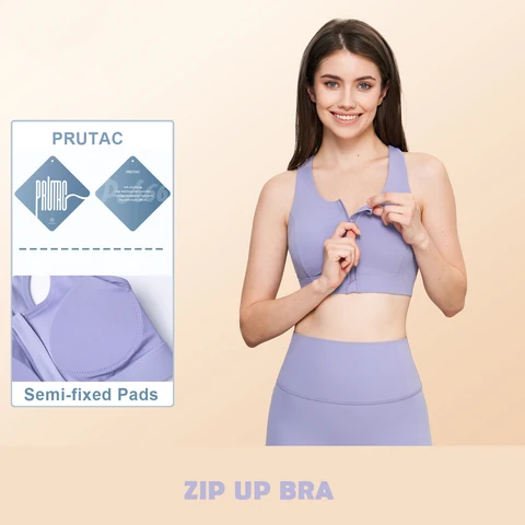 Front Open Zipper Bra