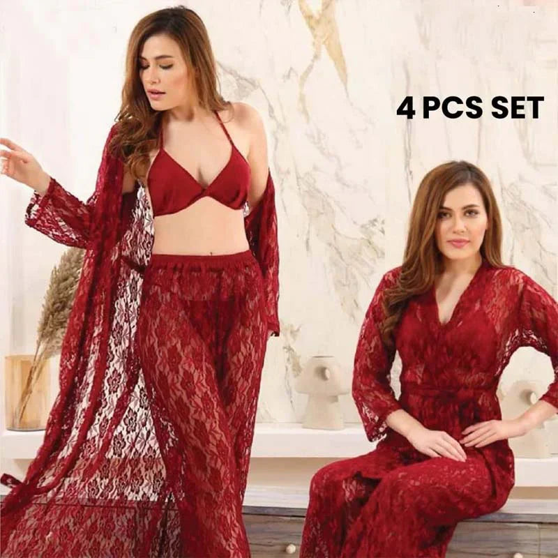 4 Pcs long nightwear