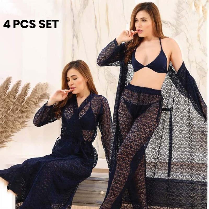 4 Pcs long nightwear