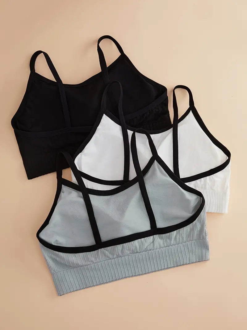Letter Print Sports Bras, Comfy & Breathable Running Workout Bra,