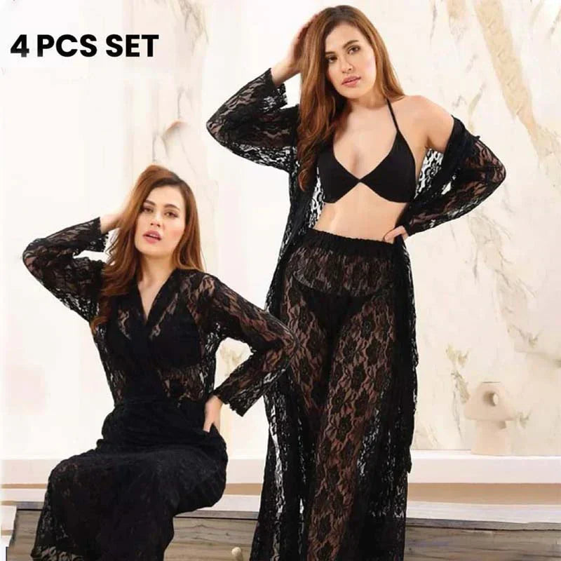 4 Pcs long nightwear
