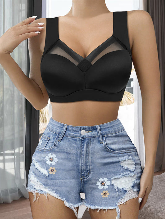 Solid Wireless Sports Bra