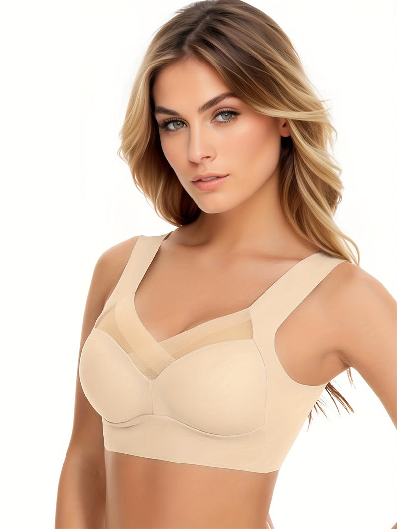 Solid Wireless Sports Bra