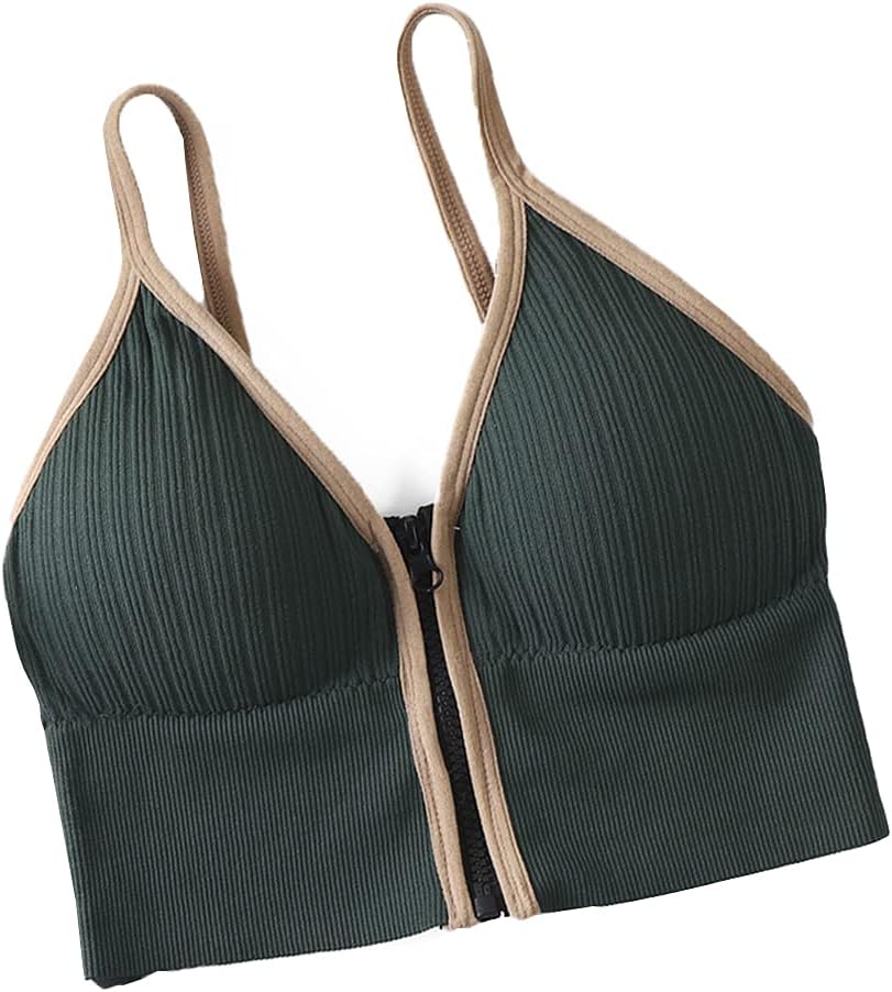 Front Open Padded Zip Bra
