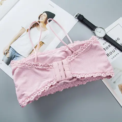 High Quality Breathable Sexy Girls Lace One Piece Seamless Chest Wrap Bra For Women