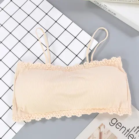 High Quality Breathable Sexy Girls Lace One Piece Seamless Chest Wrap Bra For Women