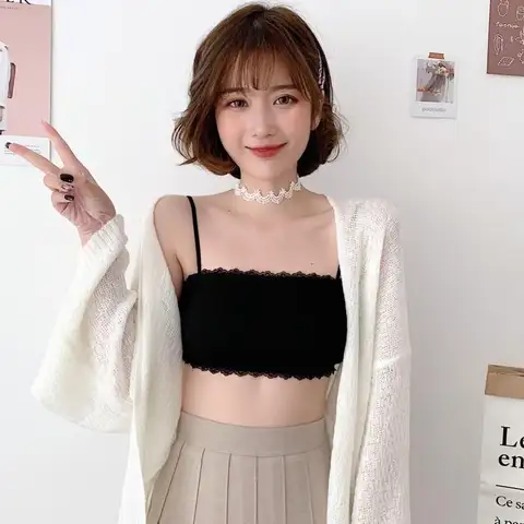 High Quality Breathable Sexy Girls Lace One Piece Seamless Chest Wrap Bra For Women