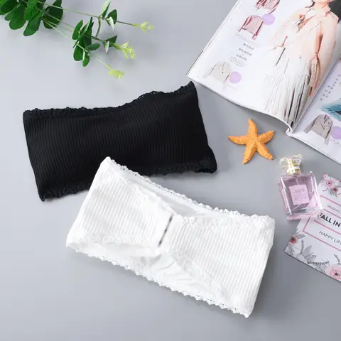 Girly seamless tube top with padded breast wrap wedding dress without strapless backless bra