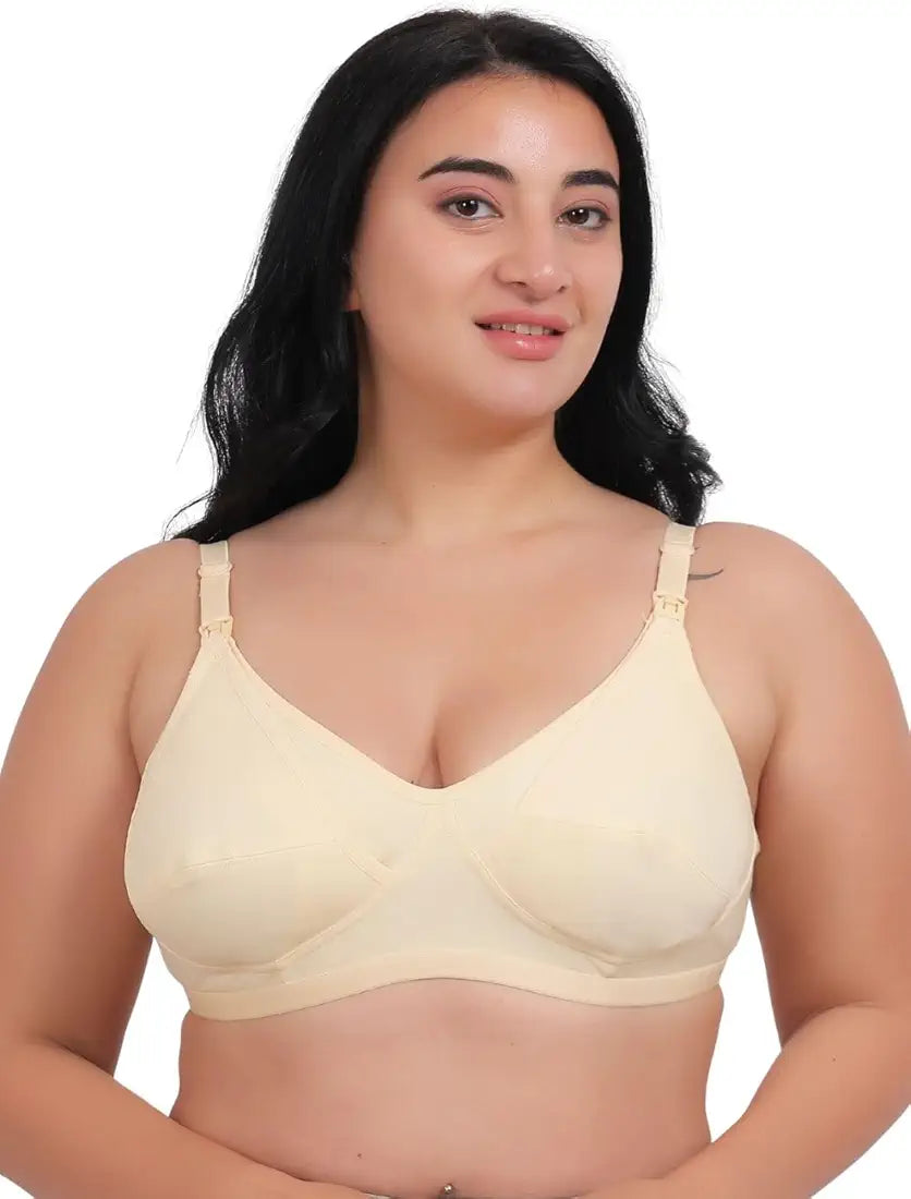 Nursing  Soft Cotton Leakage Proof Maternity Bra (PACK OF 3 BRA)