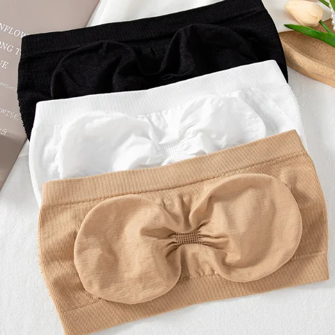 PACK OF 3 BRA Dynamics Wire-Free Comfortable Seamless One-Piece Strapless Underwear Ladies 6XL Sexy 3D Breathable Bra