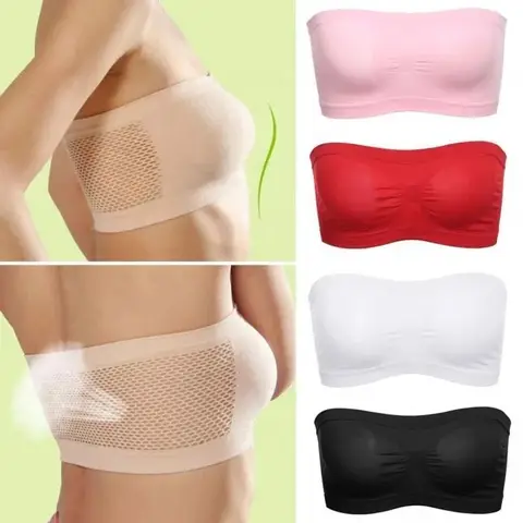 PACK OF 3 BRA Dynamics Wire-Free Comfortable Seamless One-Piece Strapless Underwear Ladies 6XL Sexy 3D Breathable Bra