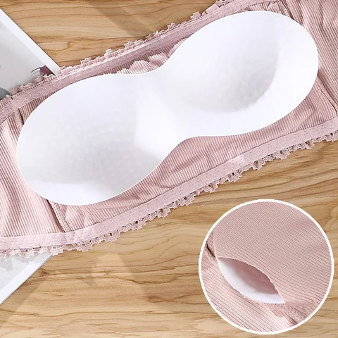 Girly seamless tube top with padded breast wrap wedding dress without strapless backless bra