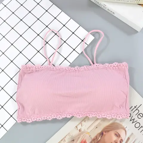 High Quality Breathable Sexy Girls Lace One Piece Seamless Chest Wrap Bra For Women