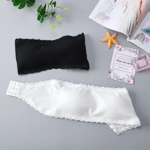 Girly seamless tube top with padded breast wrap wedding dress without strapless backless bra