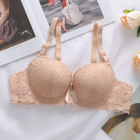 Sexy lace women's bra set high quality lace bra underwear adjustable buckle gathered with rims bra party underwear.