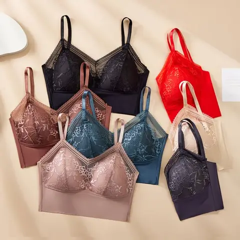 Women Silk Bra Mulberry Silk Everyday wear Lace with  Padded breathable push-up bra