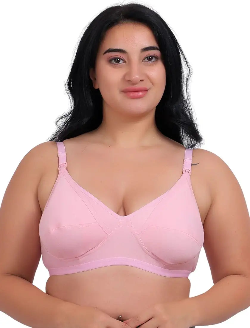 Nursing  Soft Cotton Leakage Proof Maternity Bra (PACK OF 3 BRA)
