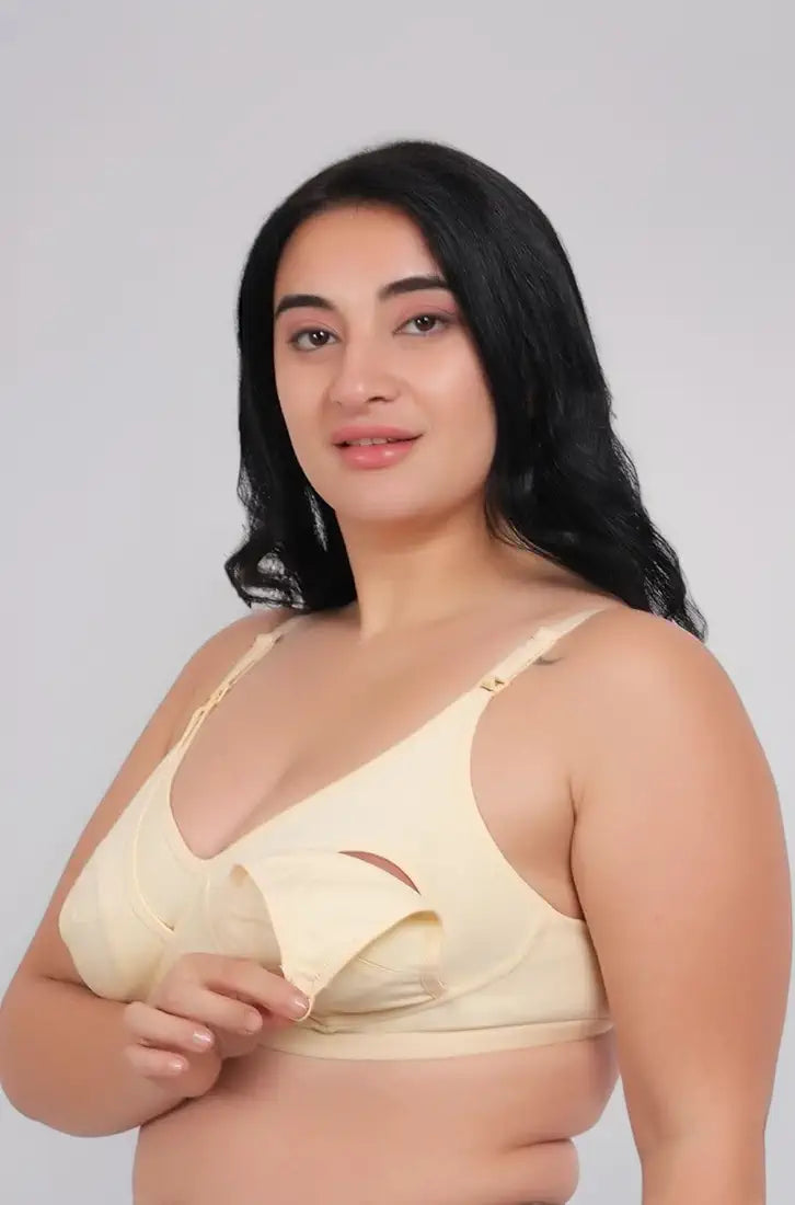 Nursing  Soft Cotton Leakage Proof Maternity Bra (PACK OF 3 BRA)