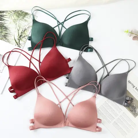 Good Quality Girl T-shirt sexy bra for women pushup Seamless Bralette Ladies WIreless Nylon Spandex bra