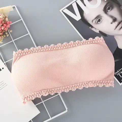 Girly seamless tube top with padded breast wrap wedding dress without strapless backless bra