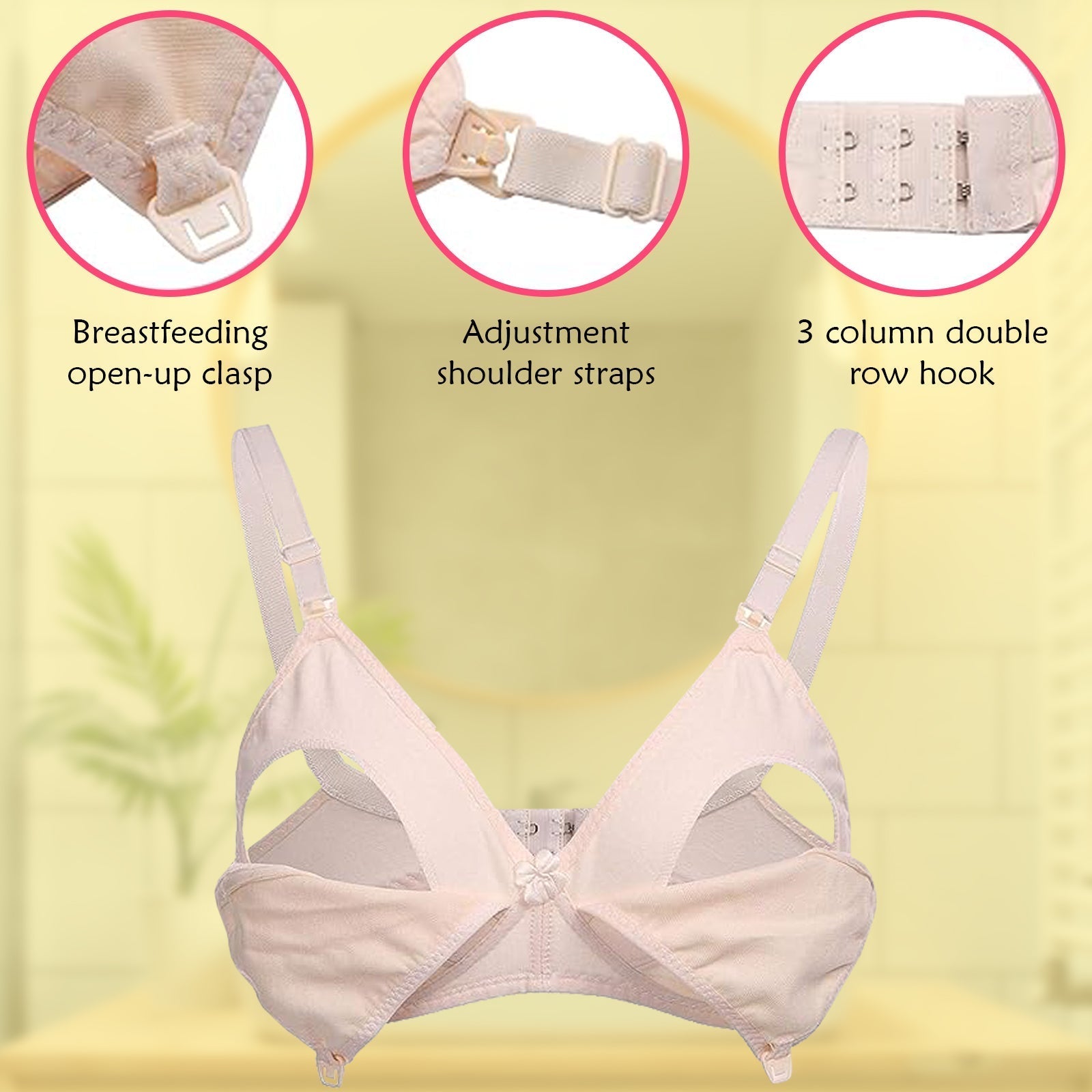 Nursing  Soft Cotton Leakage Proof Maternity Bra (PACK OF 3 BRA)