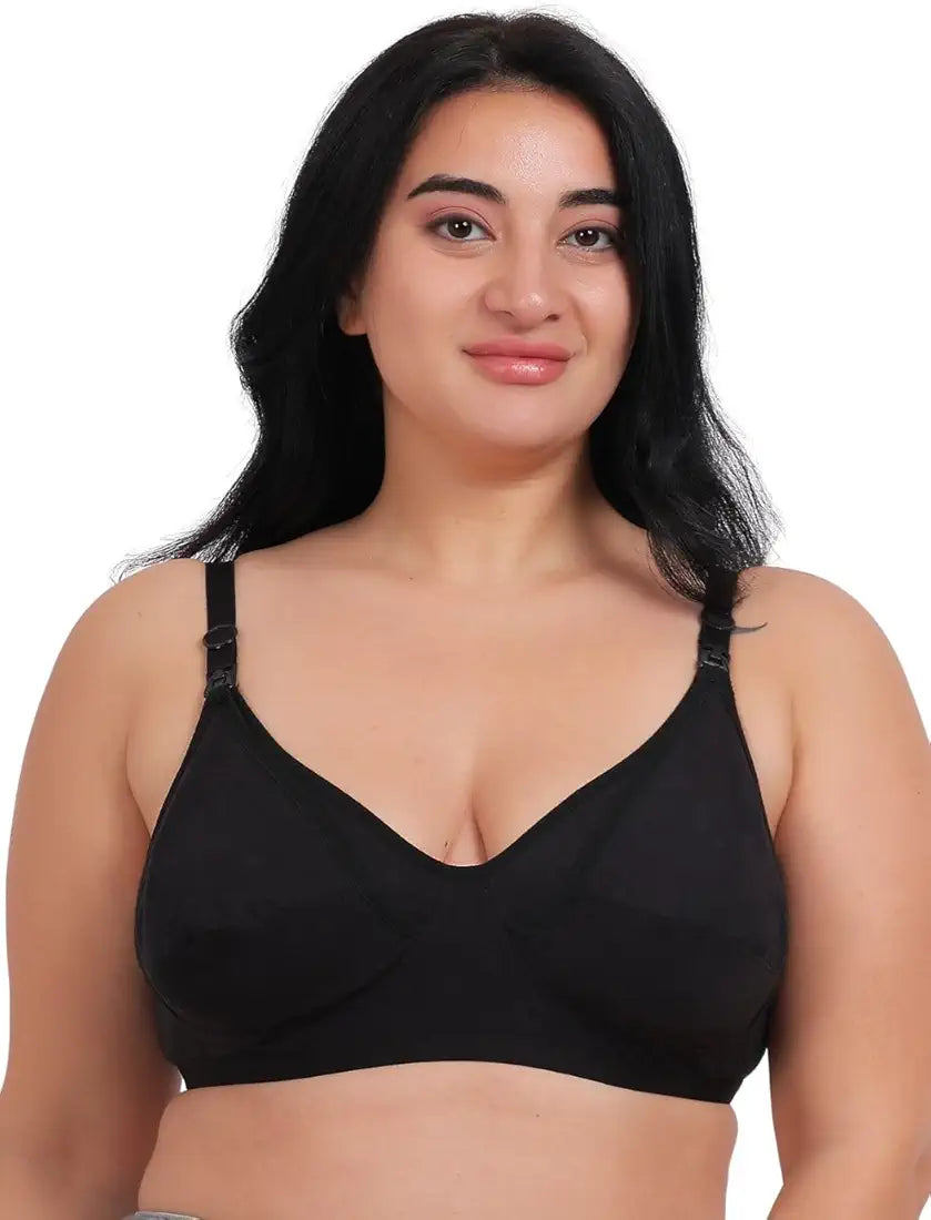 Nursing  Soft Cotton Leakage Proof Maternity Bra (PACK OF 3 BRA)