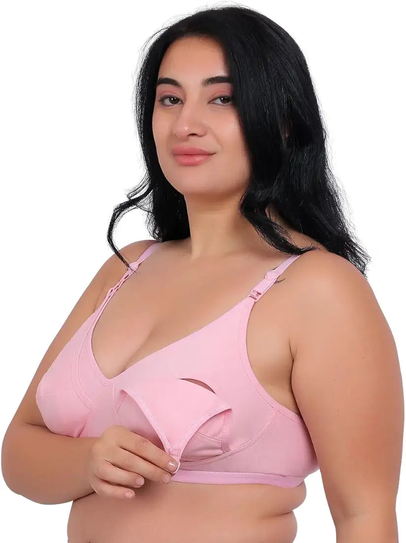 Nursing  Soft Cotton Leakage Proof Maternity Bra (PACK OF 3 BRA)