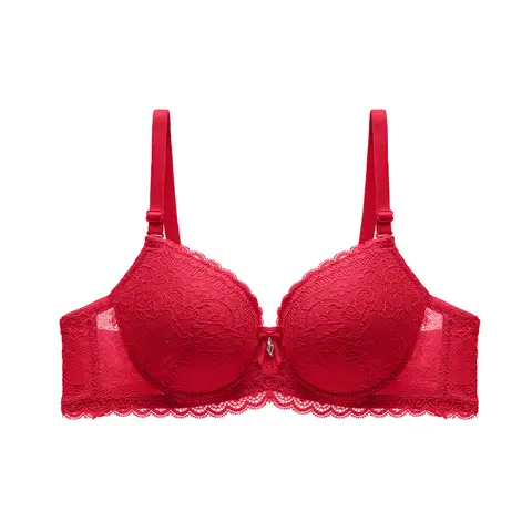 Sexy lace women's bra set high quality lace bra underwear adjustable buckle gathered with rims bra party underwear.