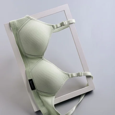 First Sports Bra Cotton Soft High Elastic Strip Wireless Bra