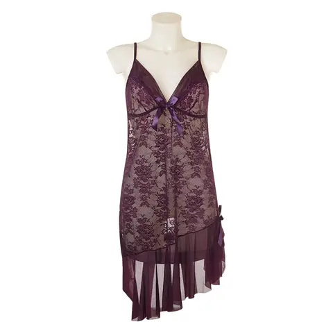 Deep v-neck sexy jumpsuit in sexy lingerie for women with pantie