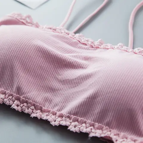 High Quality Breathable Sexy Girls Lace One Piece Seamless Chest Wrap Bra For Women