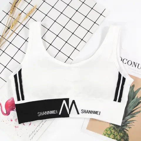 Sweet Girl Sling Sleeveless Chest Wrap Top Slim Fit Silk cotton Camisole Casual Push Up Padded BRA